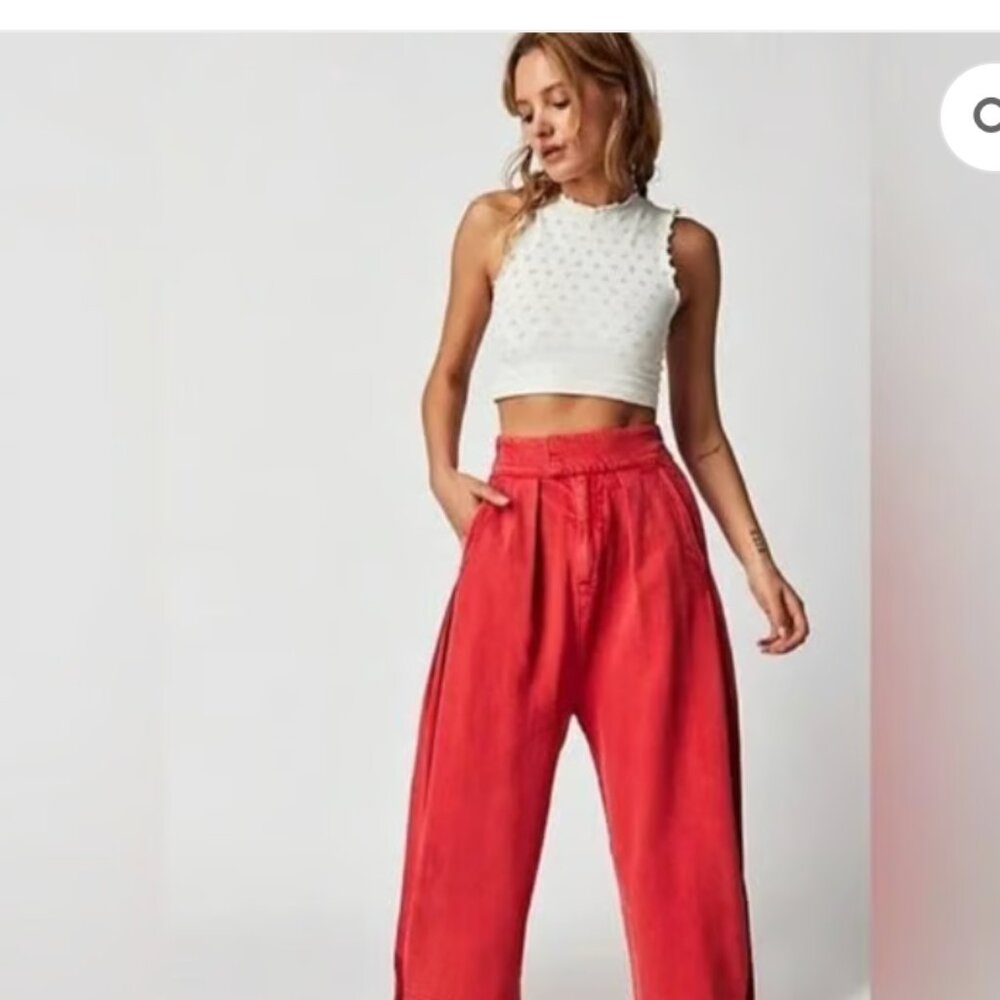 Free People Cool Harbor Wide-Leg Pants sz XL